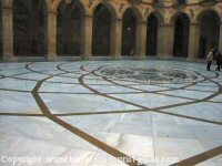basilica floor in Montserrat - modelled after the Vatican floor in Rome
