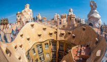 Gaudi architecture in Barcelona, Spain