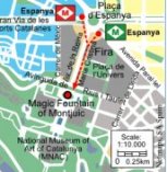 Location of Magic Fountain to the nearest metro stop. Click for a magnified view of this map